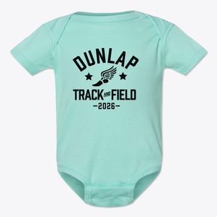 Dunlap Elementary School Track and Field Baby Onesie