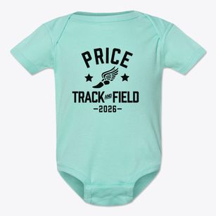 Price Middle School Track and Field Baby Onesie