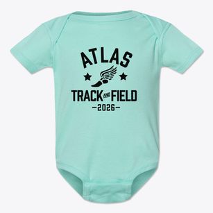 Atlas Preparatory School Track and Field Baby Onesie