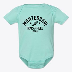 Montessori School Of Aurora Track and Field Baby Onesie