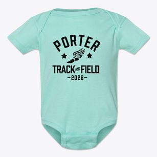 Porter Elementary School Track and Field Baby Onesie