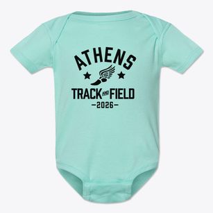 Athens Christian School Track and Field Baby Onesie
