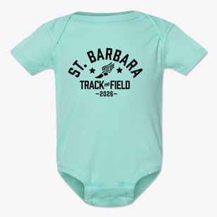 Saint Barbara School Track and Field Baby Onesie