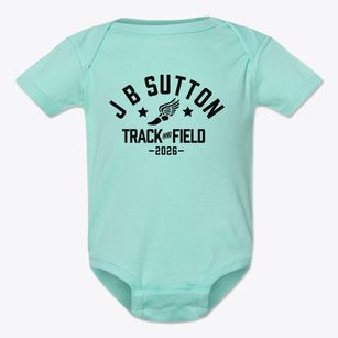 J B Sutton Elementary School Track and Field Baby Onesie