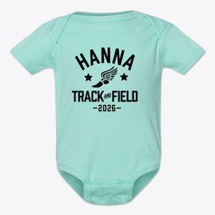 Hanna Sacks Girls High School Track and Field Baby Onesie