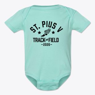 Saint Pius V School Track and Field Baby Onesie