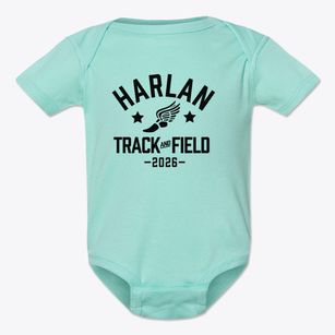 Harlan Community Academy Track and Field Baby Onesie