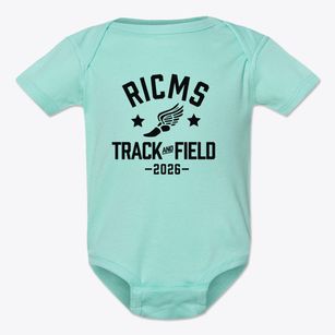 Rock Island Center For Math And Science Track and Field Baby Onesie