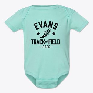 Evans Middle School Track and Field Baby Onesie