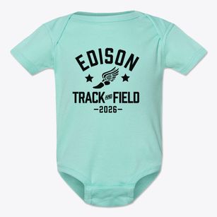 Edison Elementary School Track and Field Baby Onesie