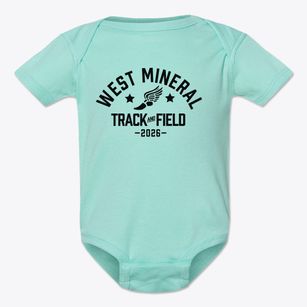 West Mineral Attendance Center Track and Field Baby Onesie