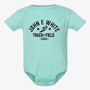 John E White Elementary School Track and Field Baby Onesie