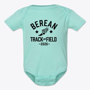 Berean Christian School Track and Field Baby Onesie