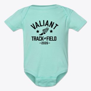 Valiant Christian Academy Track and Field Baby Onesie