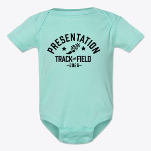 Presentation Academy Track and Field Baby Onesie
