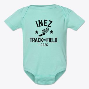 Inez Middle School Track and Field Baby Onesie