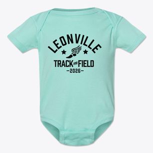 Leonville Elementary School Track and Field Baby Onesie