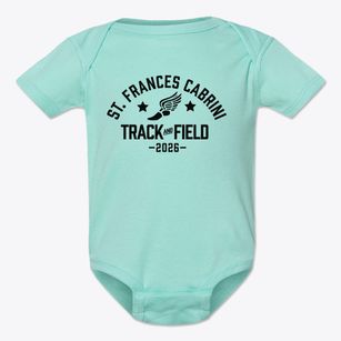 Saint Frances Cabrini School Track and Field Baby Onesie