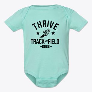 Thrive Academy Track and Field Baby Onesie