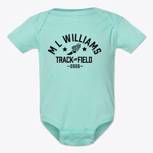 M L Williams Junior High School Track and Field Baby Onesie