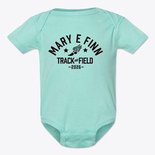 Mary E Finn School Track and Field Baby Onesie
