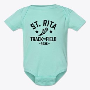 St Rita Parish Track and Field Baby Onesie
