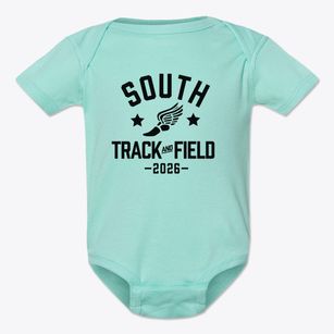 South Elementary School Track and Field Baby Onesie