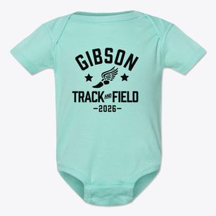Gibson School Track and Field Baby Onesie