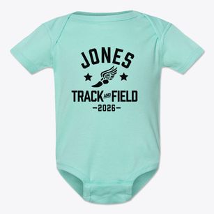 Jones Elementary Middle School Track and Field Baby Onesie
