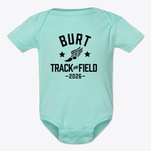 Burt Elementary School Track and Field Baby Onesie