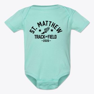 Saint Matthew Headstart Track and Field Baby Onesie