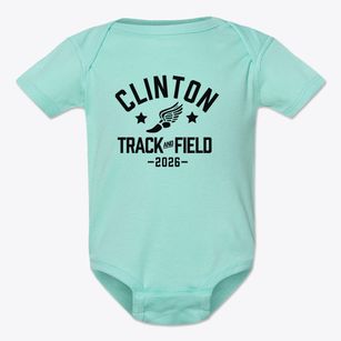 Clinton Elementary School Track and Field Baby Onesie
