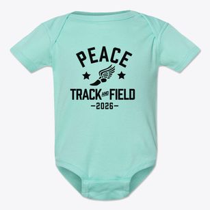 Peace Lutheran School Track and Field Baby Onesie