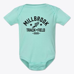 Millbrook Christian School Track and Field Baby Onesie