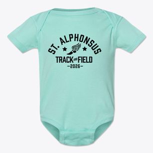 St Alphonsus Parish Track and Field Baby Onesie