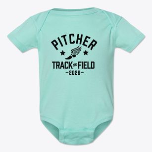 Pitcher Elementary School Track and Field Baby Onesie