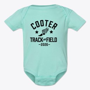Cooter R 4 School District Track and Field Baby Onesie
