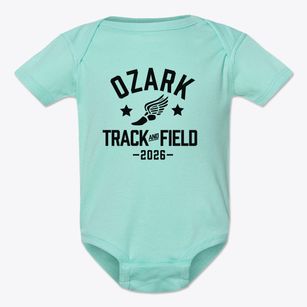 Ozark Christian Academy Track and Field Baby Onesie