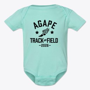 Agape Christian School Track and Field Baby Onesie