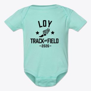 Loy Elementary School Track and Field Baby Onesie