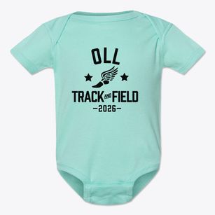 Our Lady Of Lourdes School Track and Field Baby Onesie