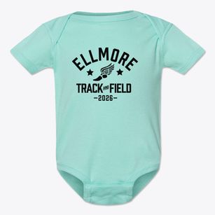 Ellmore Elementary School Track and Field Baby Onesie