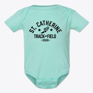 Saint Catherine Of Genoa School Track and Field Baby Onesie