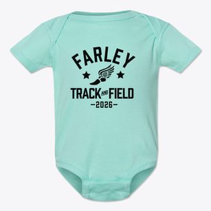 Farley Middle School Track and Field Baby Onesie