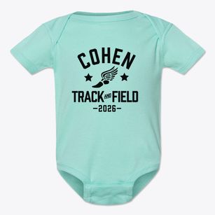 Cohen Elementary School Track and Field Baby Onesie