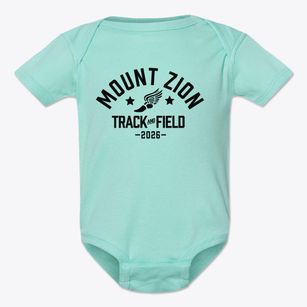Mount Zion Academy Track and Field Baby Onesie