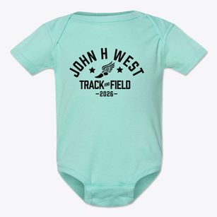 John H West Elementary School Track and Field Baby Onesie