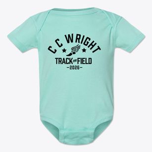 C C Wright Elementary School Track and Field Baby Onesie