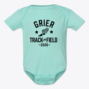 Grier Middle School Track and Field Baby Onesie
