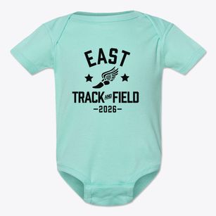 East Elementary School Track and Field Baby Onesie